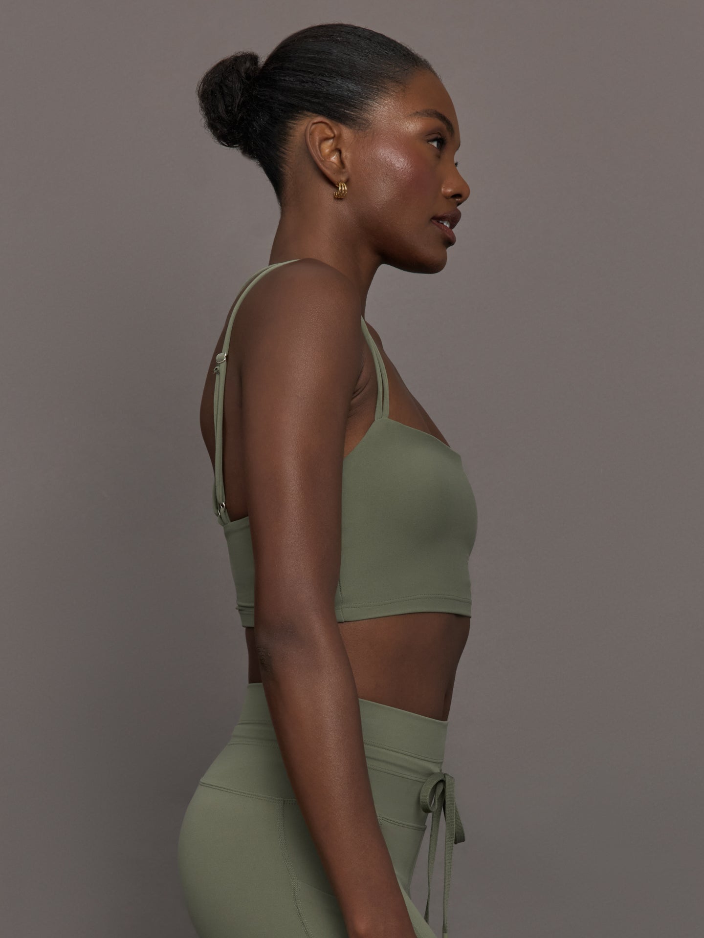 Carbon38 Strappy Bra in Melt - Moss