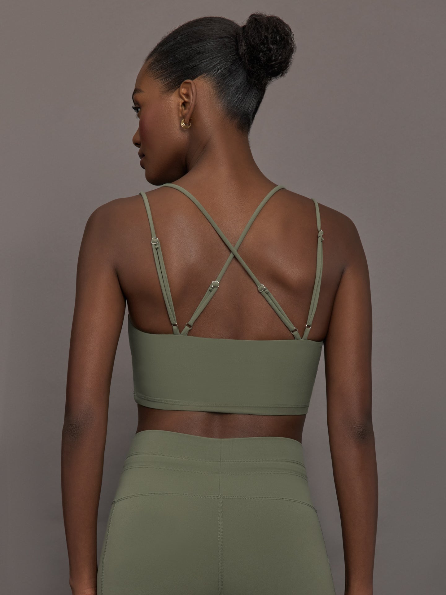 Carbon38 Strappy Bra in Melt - Moss