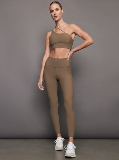 Carbon38 One Shoulder Convertible Bra Top in Melt - Caribou