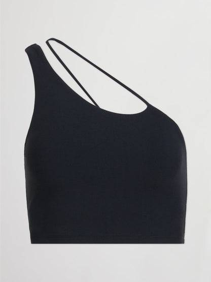 Carbon38 One Shoulder Convertible Bra Top in Melt - Black