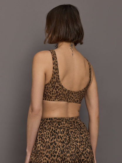 Carbon38 Panthera Scoop Neck Bra - Animal