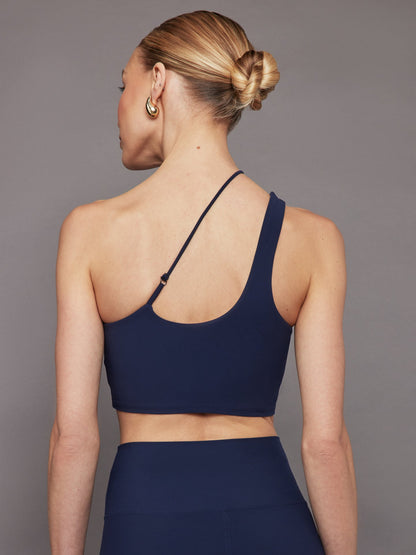 Carbon38 One Shoulder Convertible Bra Top in Melt - Navy Blazer
