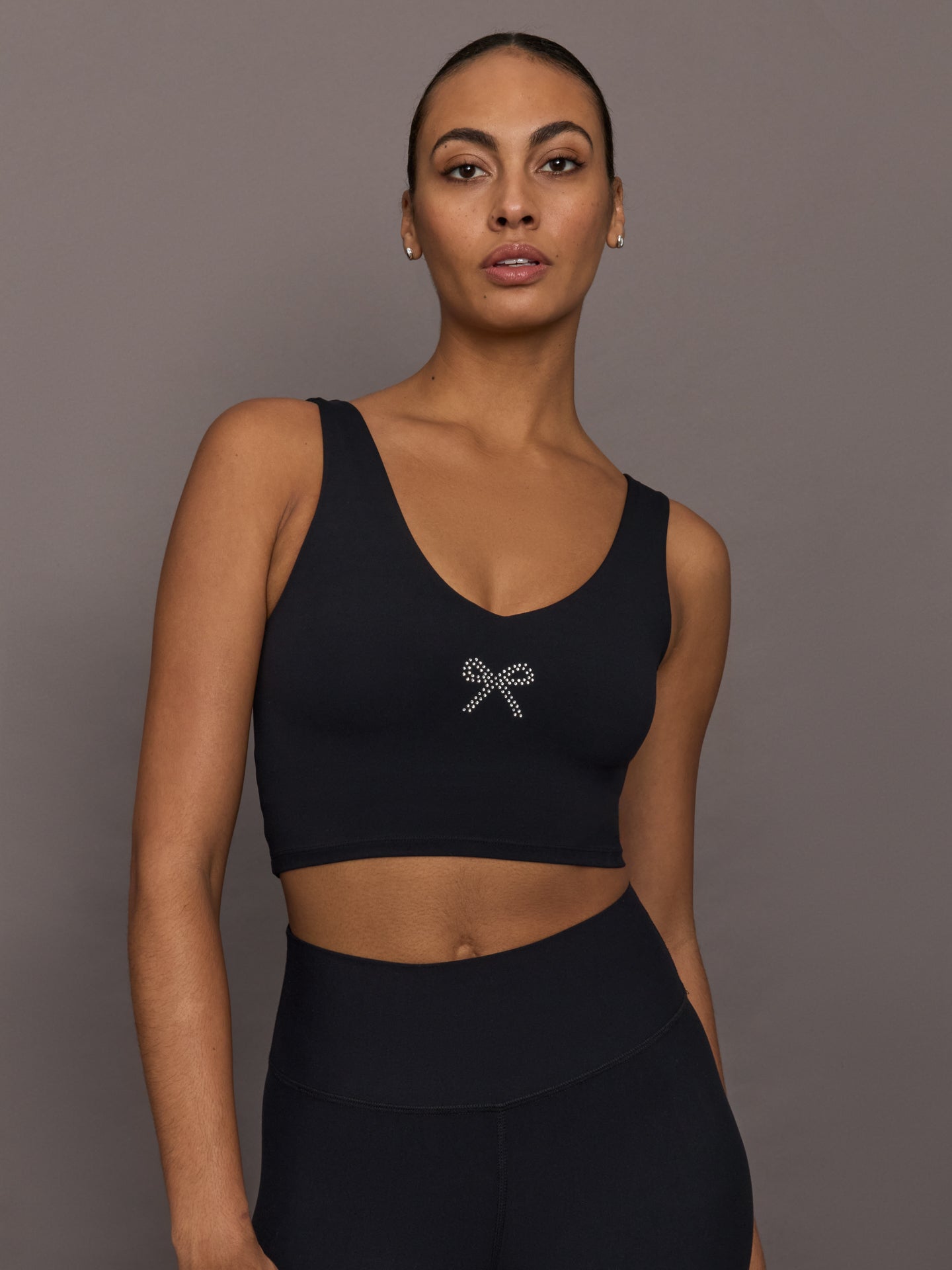 Carbon38 Rhinestone Bow Bra in Melt - Black