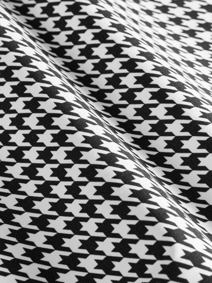 Carbon38 Houndstooth Sports Bra - Ivory / Faded Black