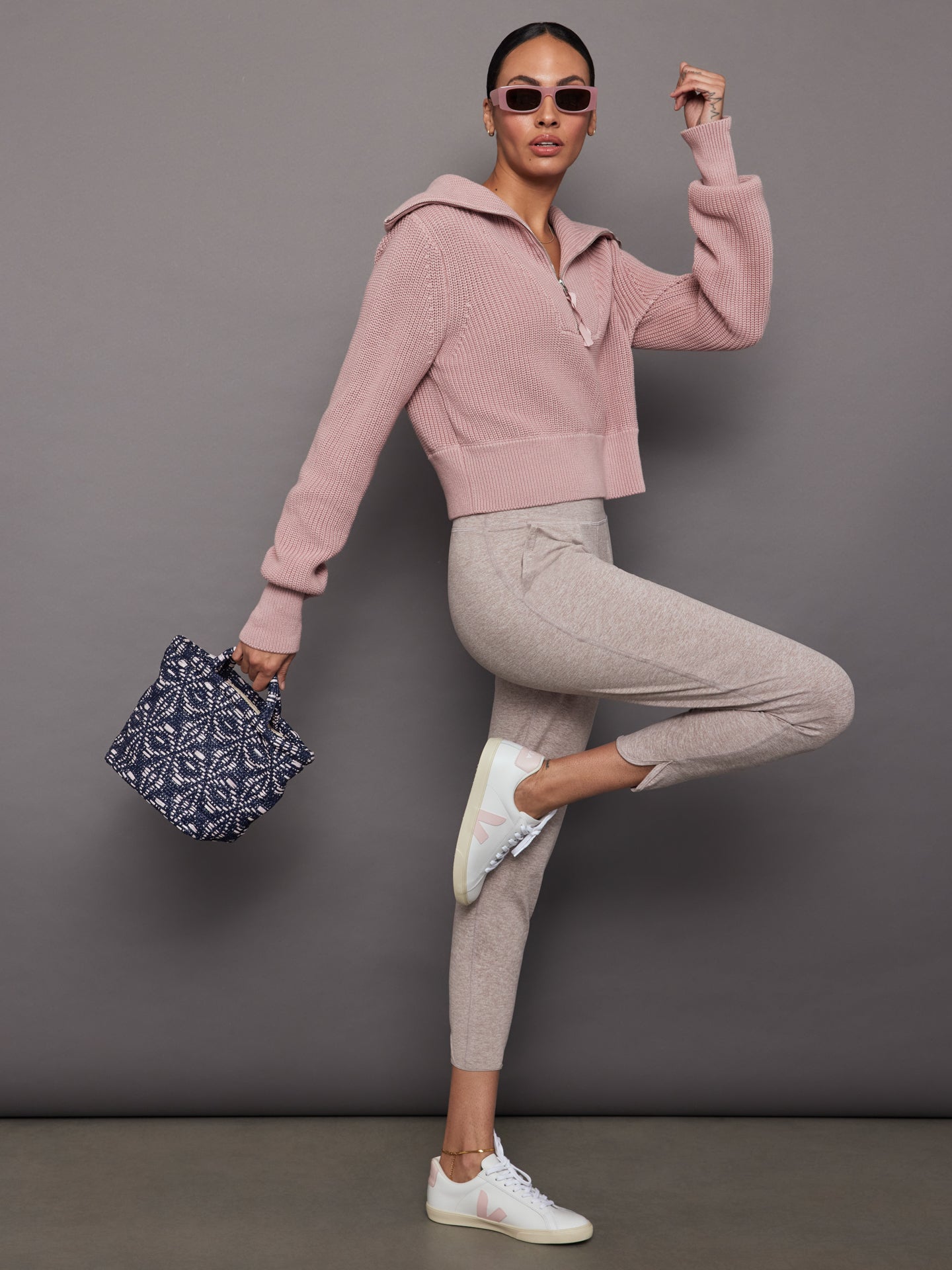 Carbon38 Jogger in Heather Melt - Oatmeal Heather
