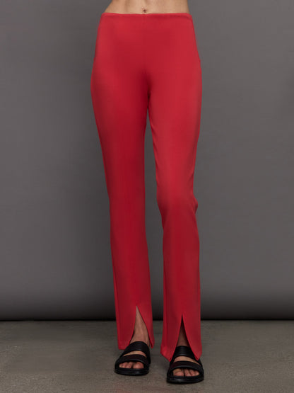 Carbon38 Split Leg Pant in Scuba - Tomato