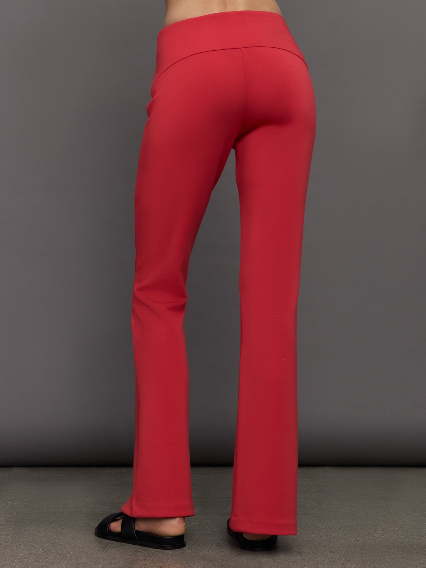 Carbon38 Split Leg Pant in Scuba - Tomato