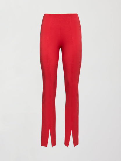 Carbon38 Split Leg Pant in Scuba - Tomato