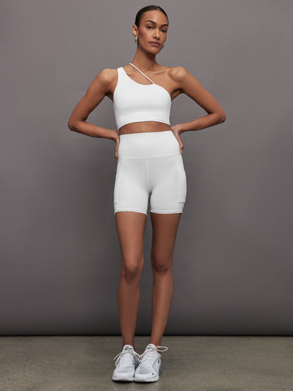 Carbon38 Pleated Tennis Ball Shortie in Melt - White