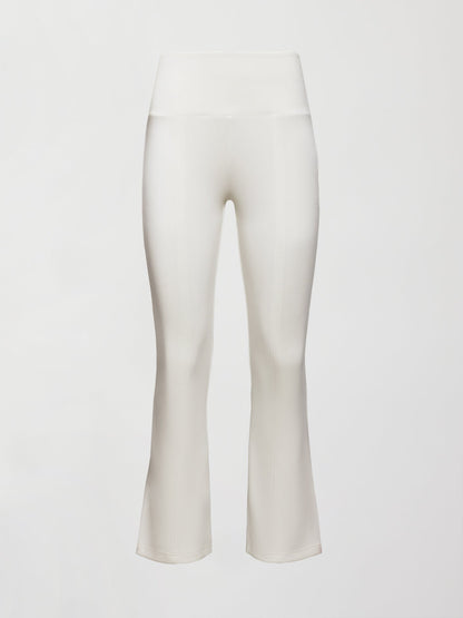 Carbon38 Kick Flare Pant in Scuba - White