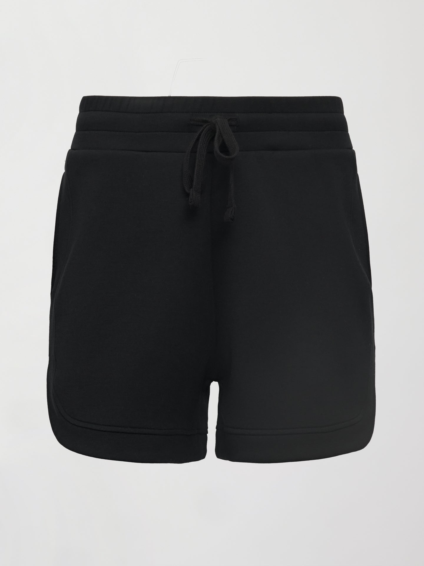 Carbon38 Curved Hem Short in Interlock - Black