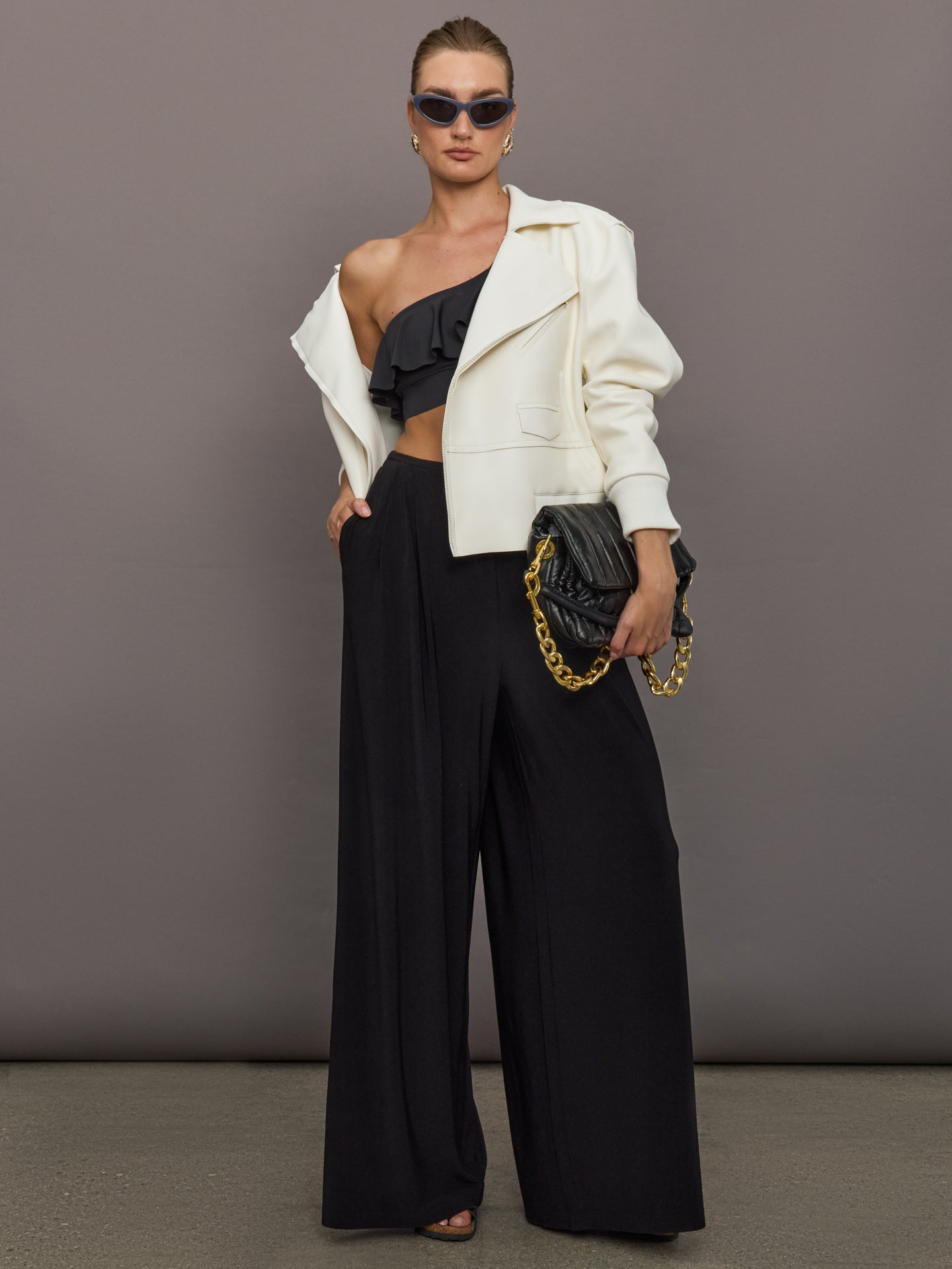 Carbon38 Pleat Pant - Black