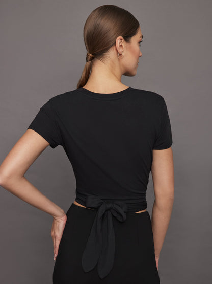 Carbon38 Cap Sleeve Top - Black
