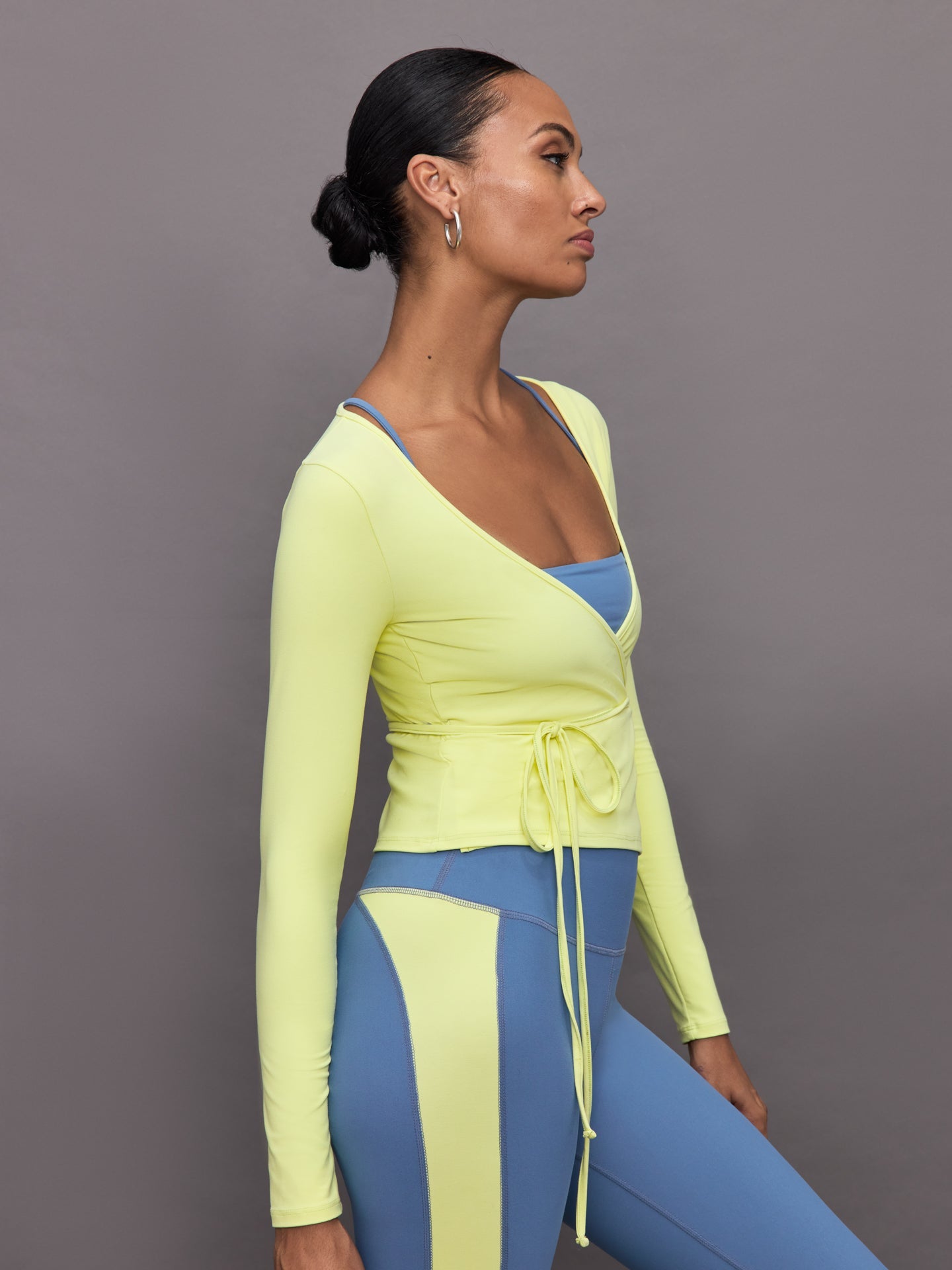 Carbon38 Long Sleeve Tie Top in Melt - Charlock
