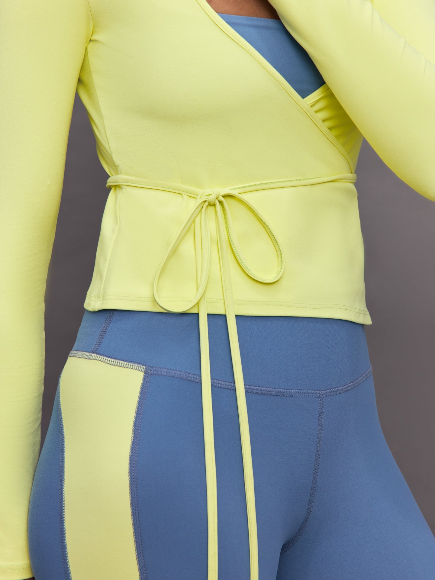 Carbon38 Long Sleeve Tie Top in Melt - Charlock