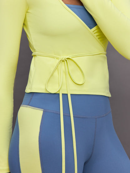 Carbon38 Long Sleeve Tie Top in Melt - Charlock