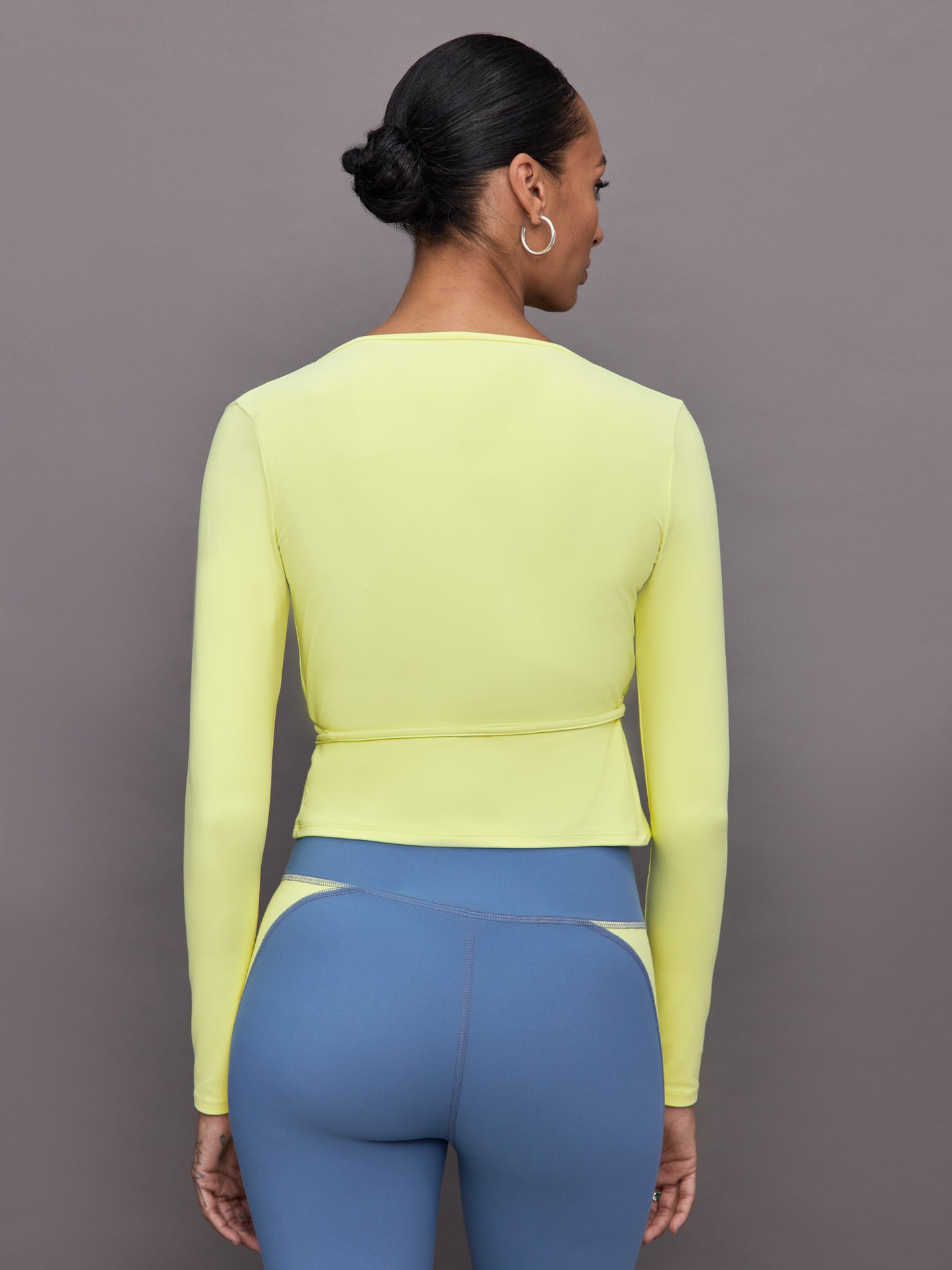 Carbon38 Long Sleeve Tie Top in Melt - Charlock