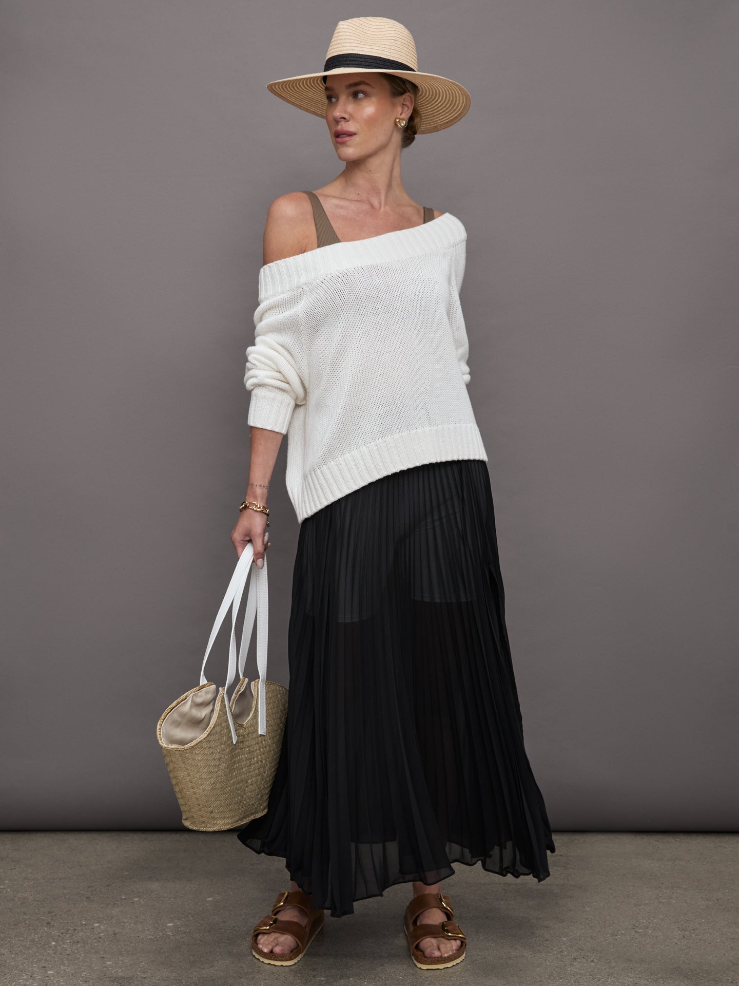 Carbon38 Slouchy Knit Sweater - Off White