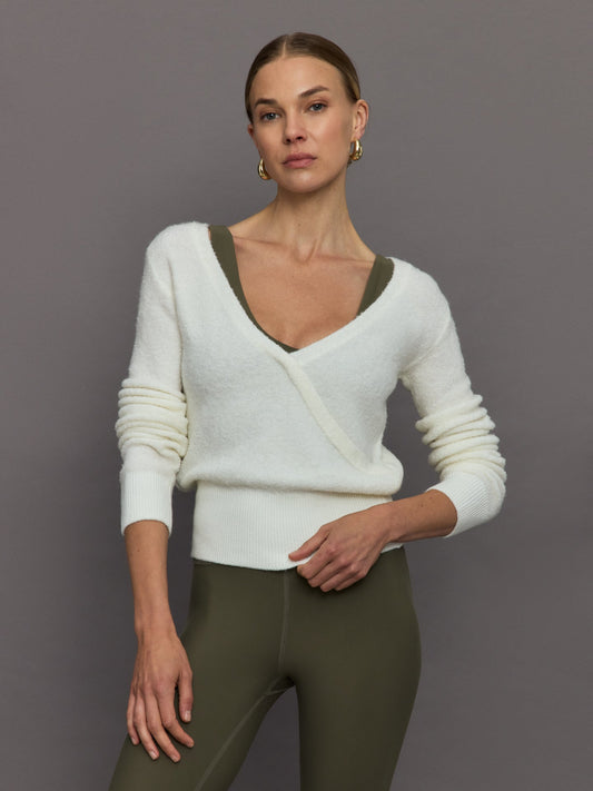 Carbon38 Reversible Boucle Sweater - Off White