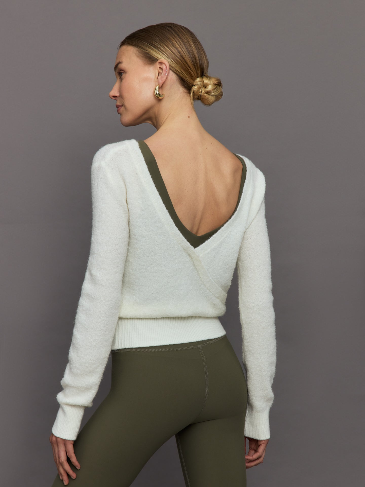 Carbon38 Reversible Boucle Sweater - Off White