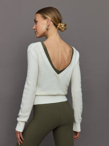 Carbon38 Reversible Boucle Sweater - Off White