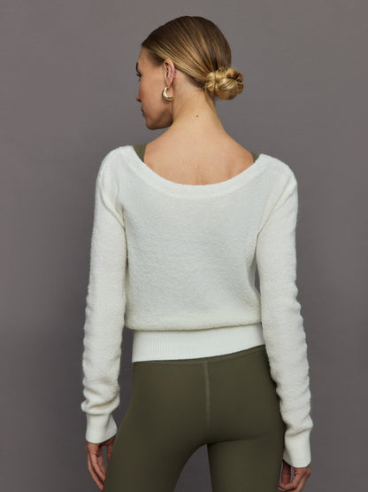 Carbon38 Reversible Boucle Sweater - Off White
