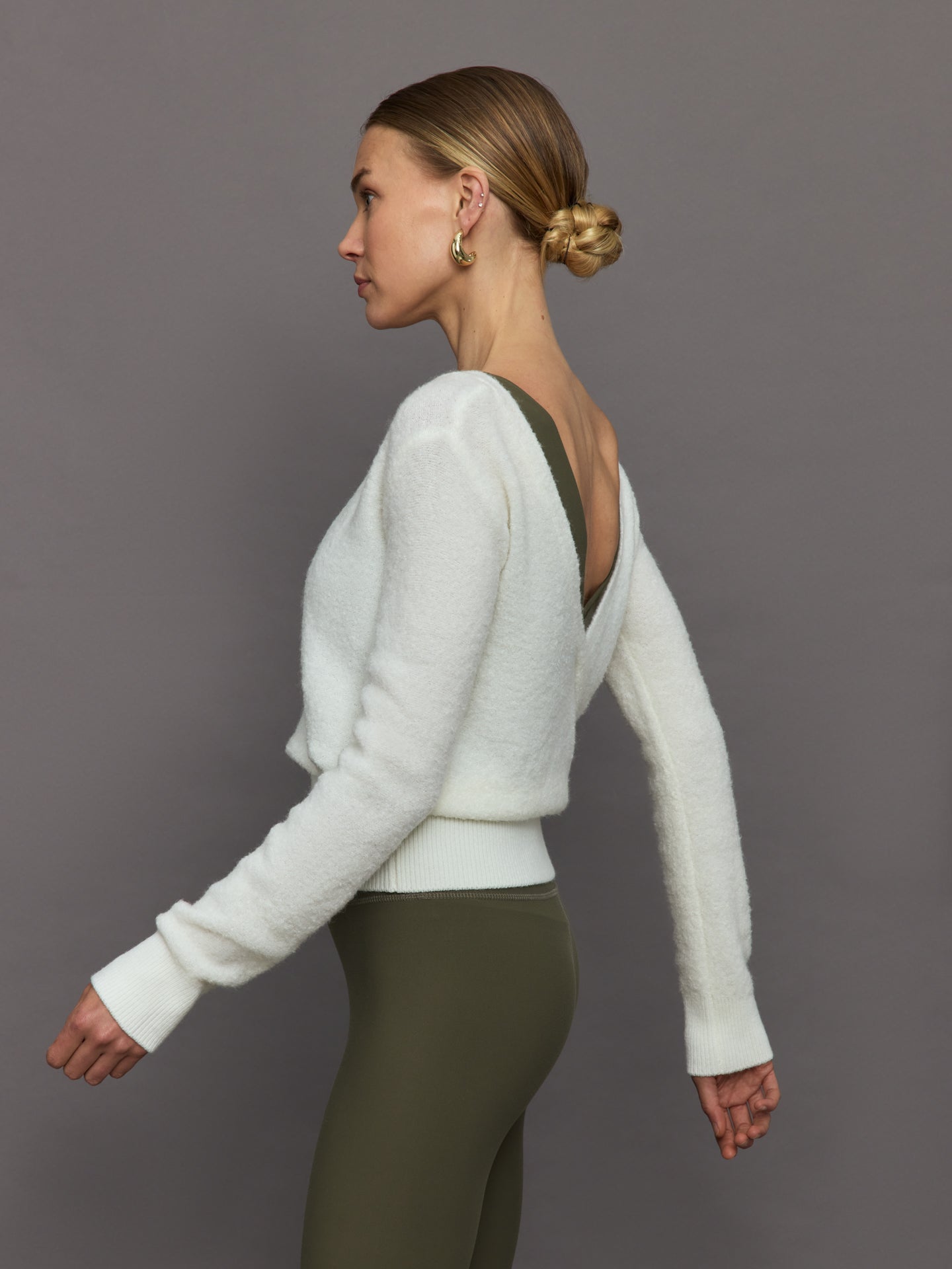 Carbon38 Reversible Boucle Sweater - Off White