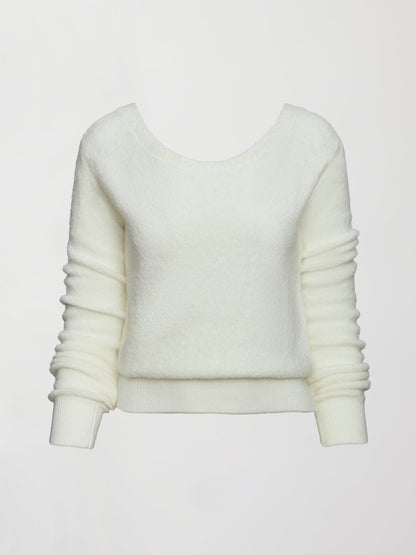 Carbon38 Reversible Boucle Sweater - Off White
