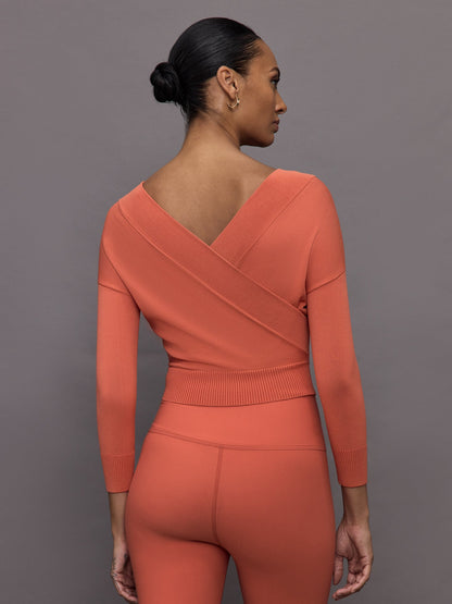 Carbon38 Cross Over Sweater - Burnt Sienna