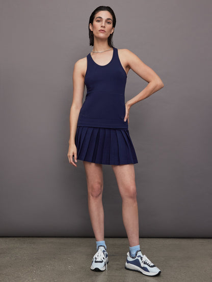 Carbon38 Racer Tailored Terry Tank Top - True Navy