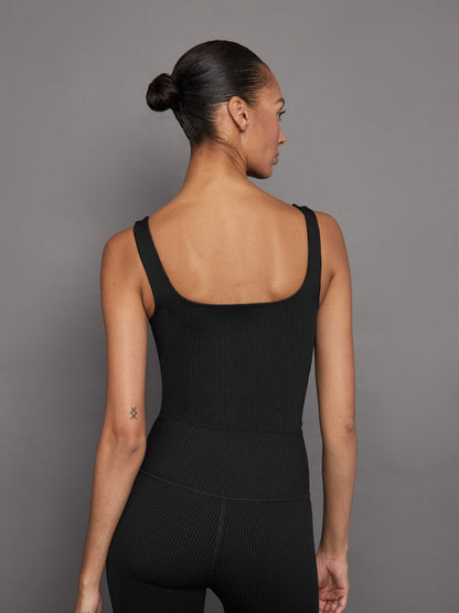 Carbon38 Ribbed Tank - Black