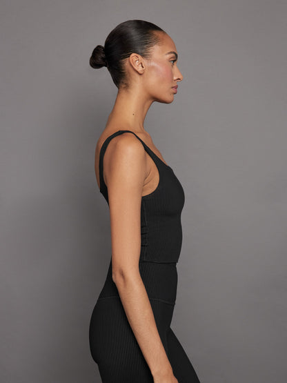 Carbon38 Ribbed Tank - Black