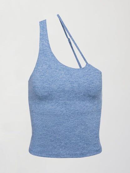 Carbon38 One Shoulder Convertible Tank in Heather Melt - Quiet Harbor