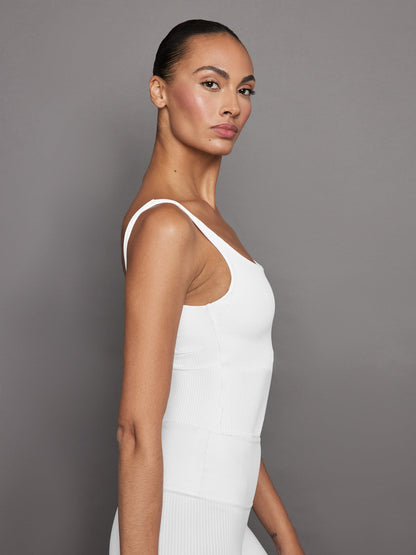 Carbon38 Ribbed Tank - White