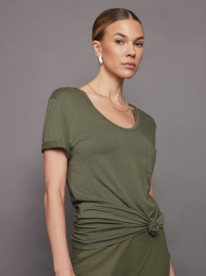 Carbon38 Short Sleeve Pocket Tee - Olive