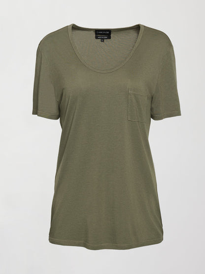 Carbon38 Short Sleeve Pocket Tee - Olive