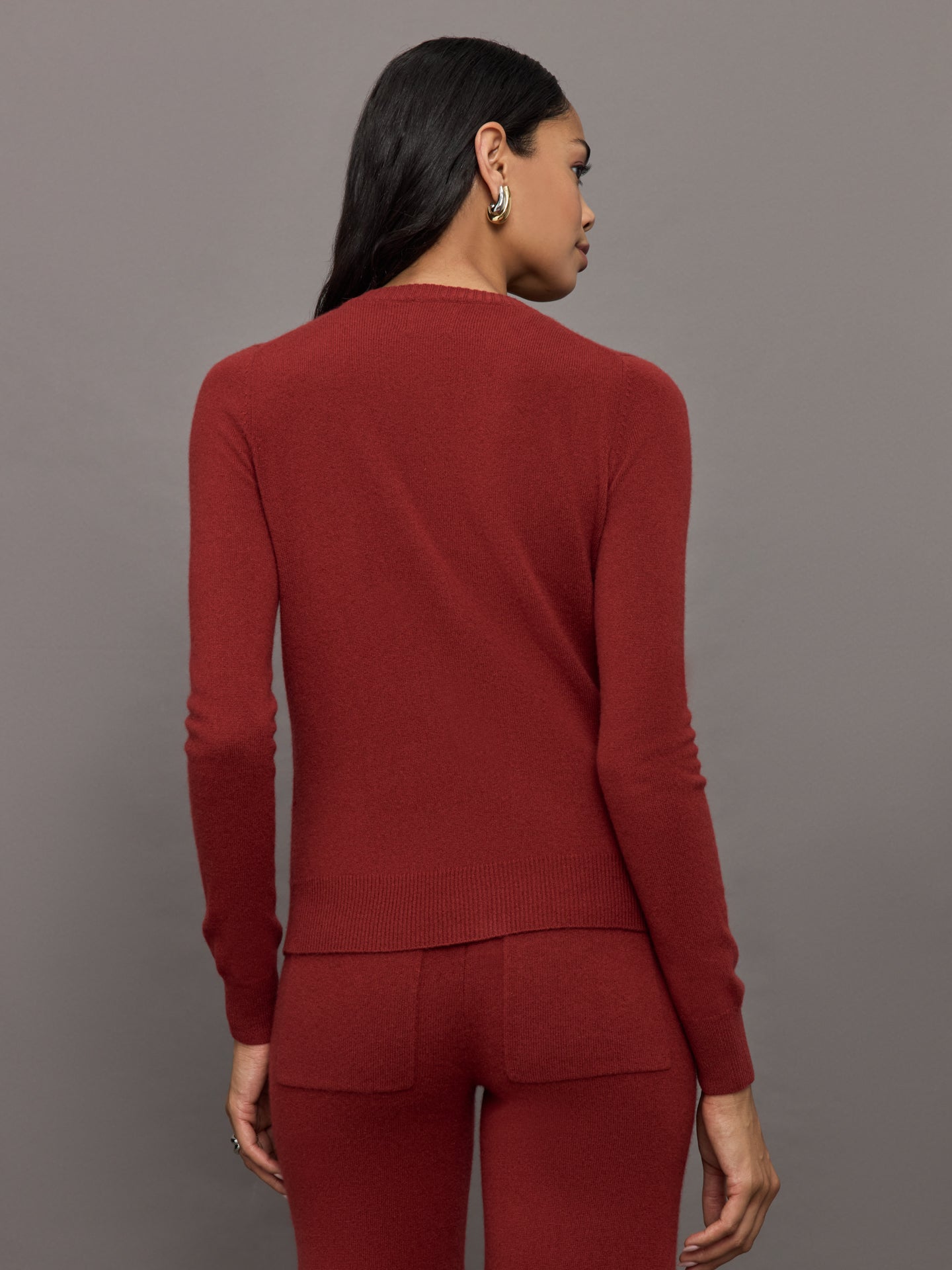 Carbon38 Monroe Cashmere Cardigan - Burgundy