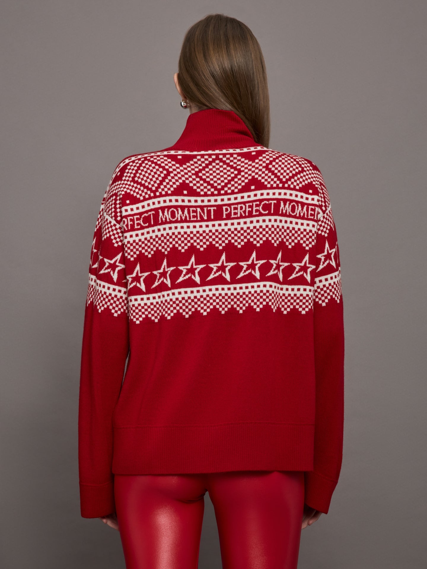 Carbon38 Holiday Roll Neck - Red/White