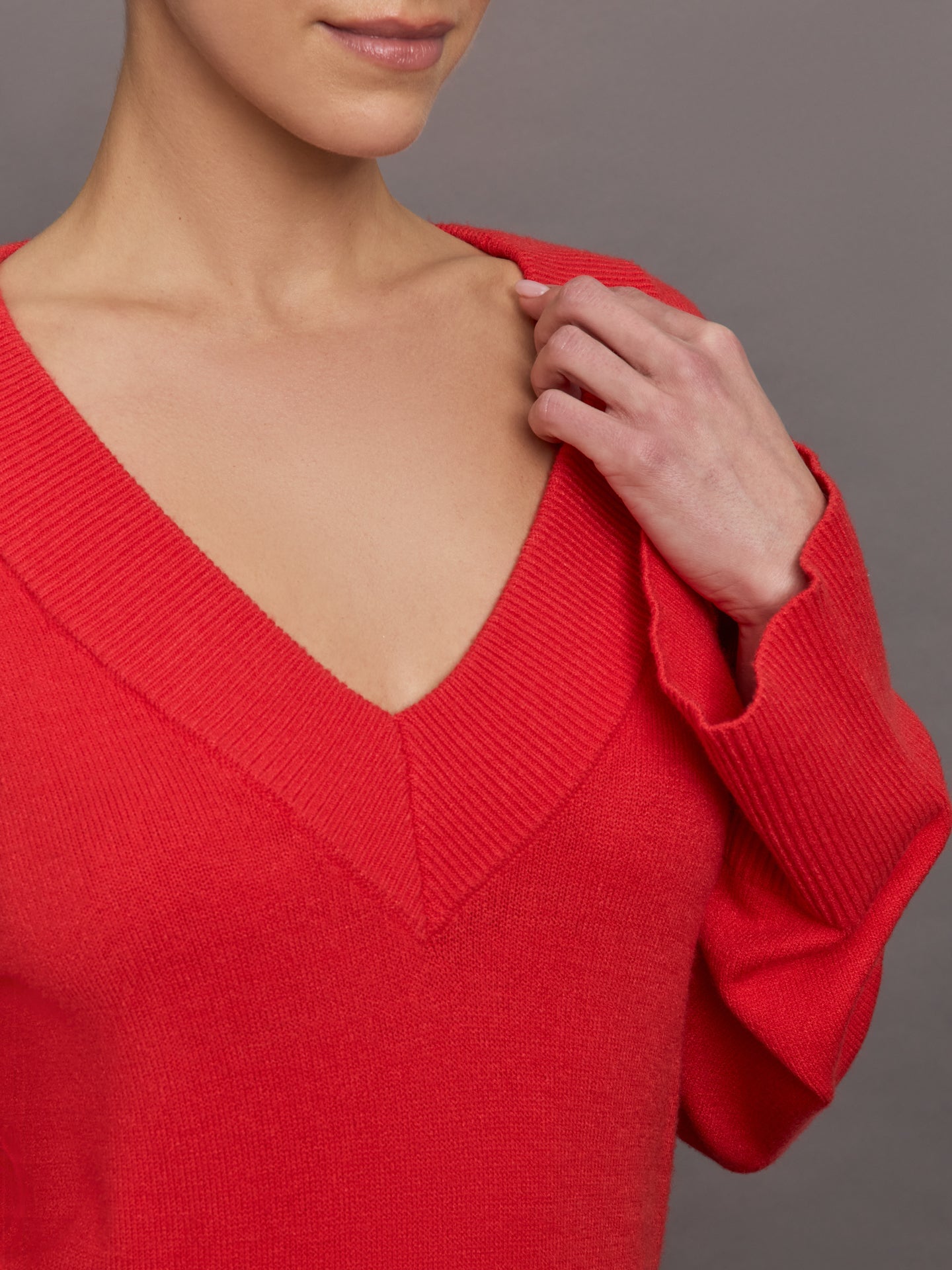 Carbon38 Bell Sleeve Off Shoulder Sweater - Bittersweet
