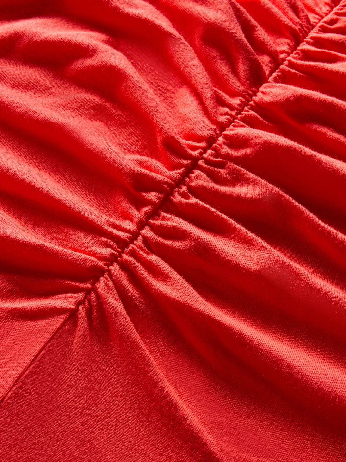 Carbon38 Short Sleeve Ruched Front Tee - Bittersweet