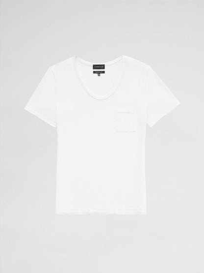 Carbon38 Short Sleeve Pocket Tee - White