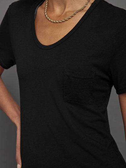 Carbon38 Short Sleeve Pocket Tee - Black