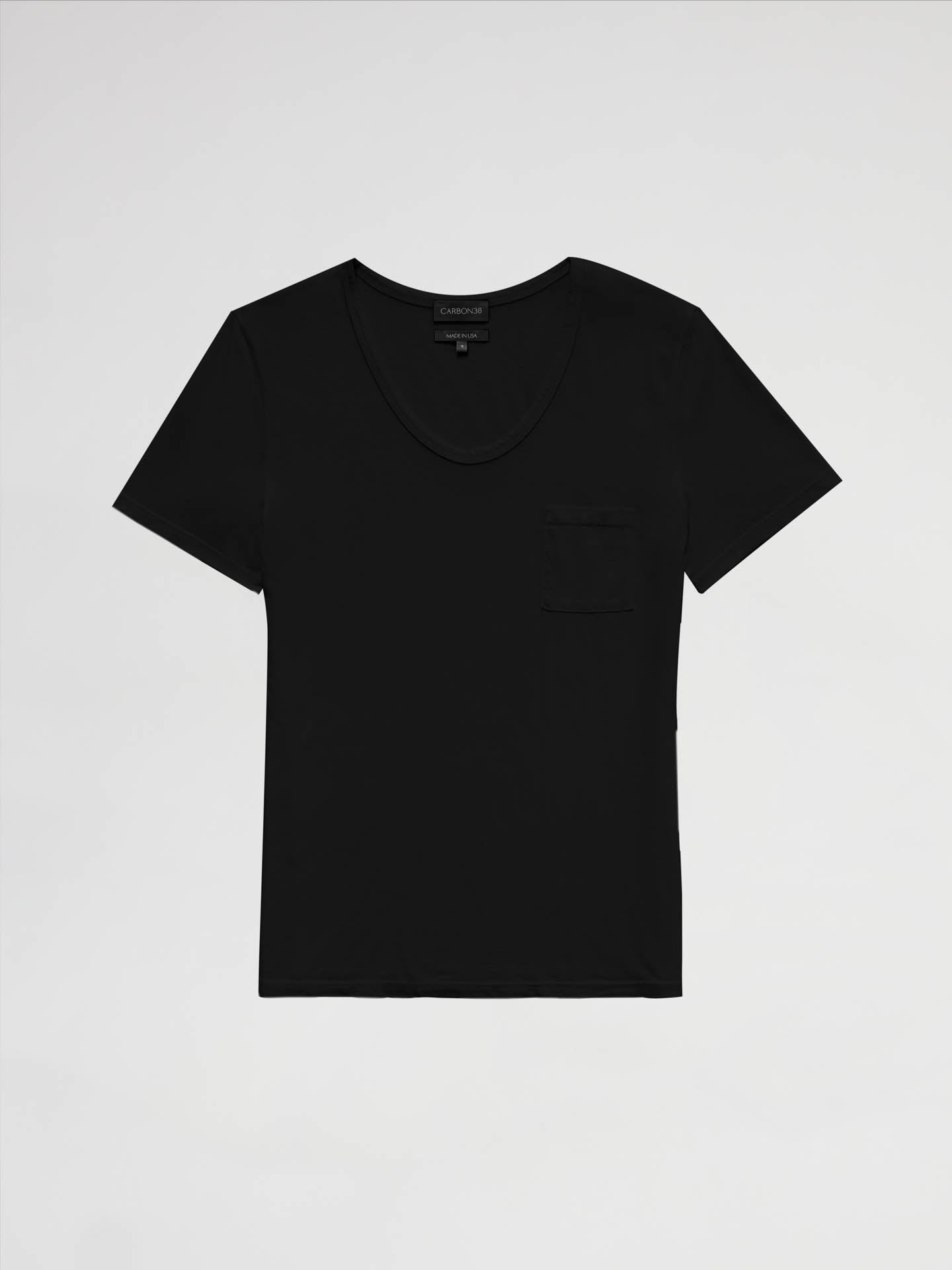 Carbon38 Short Sleeve Pocket Tee - Black