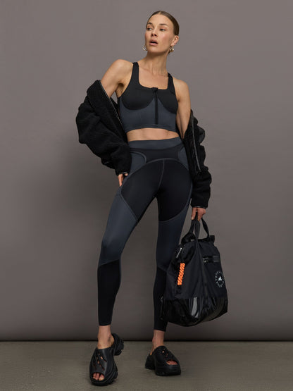 Carbon38 aSMC Two-Tone Zipped Crop - Black/Carbon