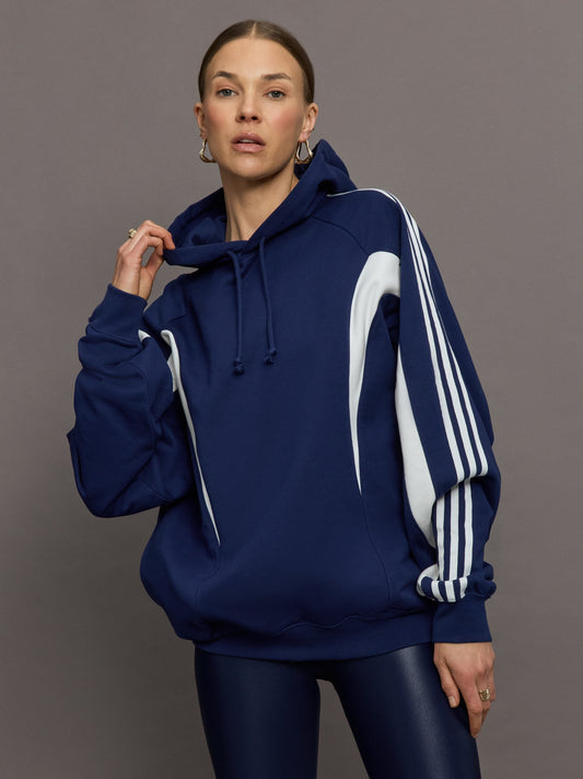 Carbon38 U Cutline Hoodie - Dark Blue