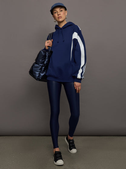 Carbon38 U Cutline Hoodie - Dark Blue