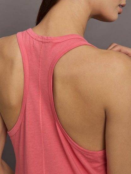 Carbon38 Long RacerBack Tank - Rosewood