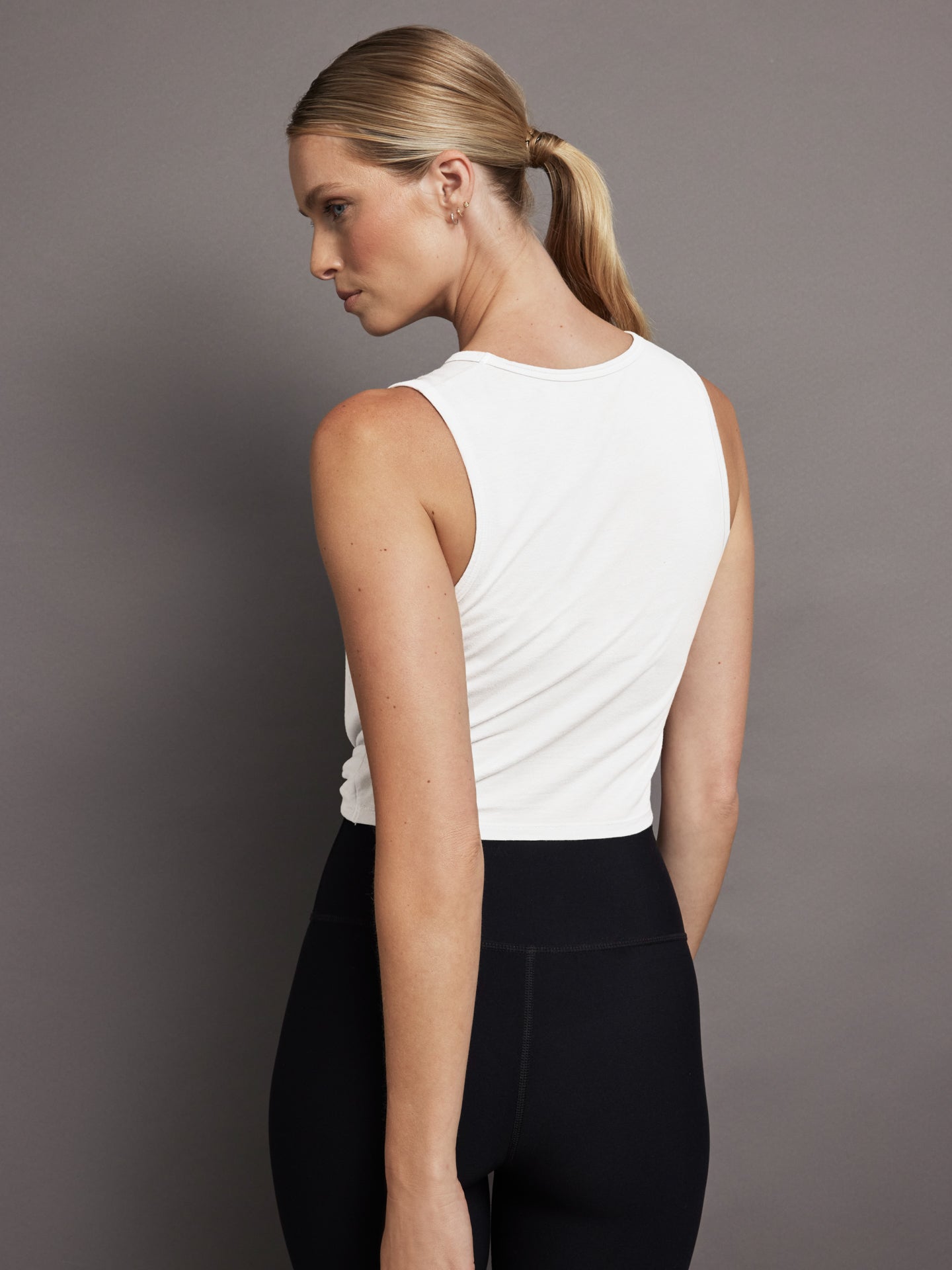 Carbon38 Front Twist Tank - White