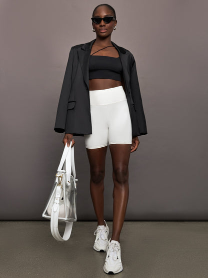 Carbon38 Satin Blazer - Black