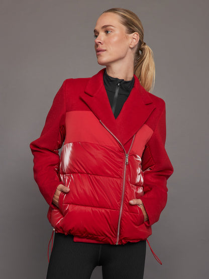 Carbon38 Blazer Puffer - Haute Red